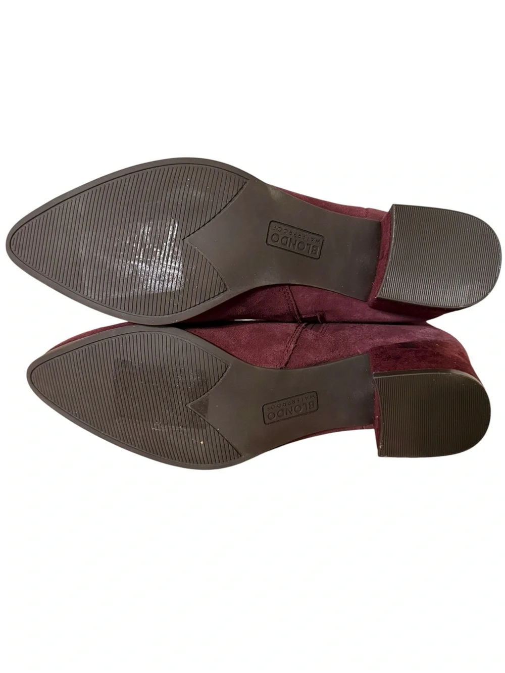 Nwt Blondo Burgundy Suede Waterproof Ankle Boots